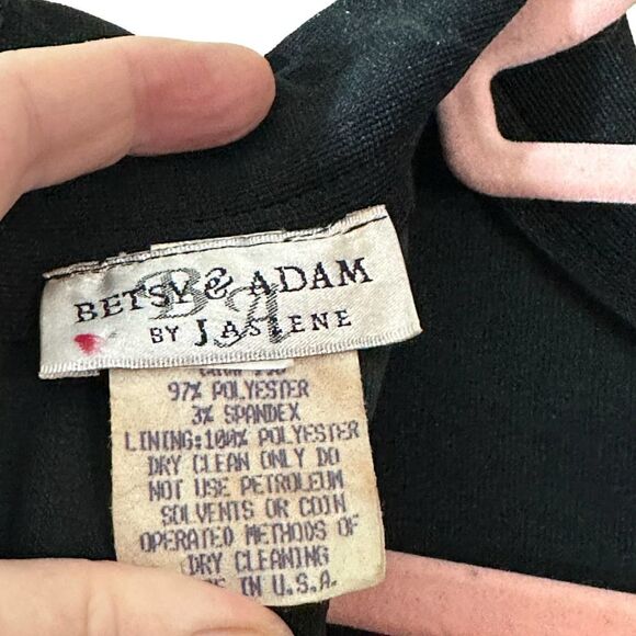 Vintage Betsy & Adam Black Maxi Formal Dress Size 13-14 - Picture 10 of 16